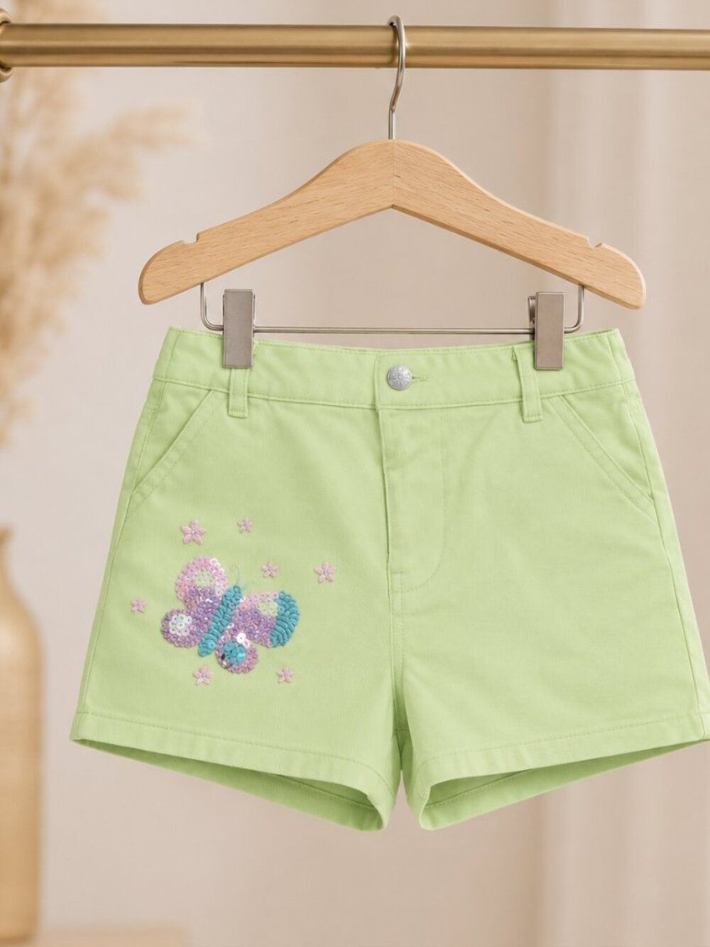‎Tu Pale Denim‎ Crochet Pocket Shorts - Size 5-6yrs - (NWoT)